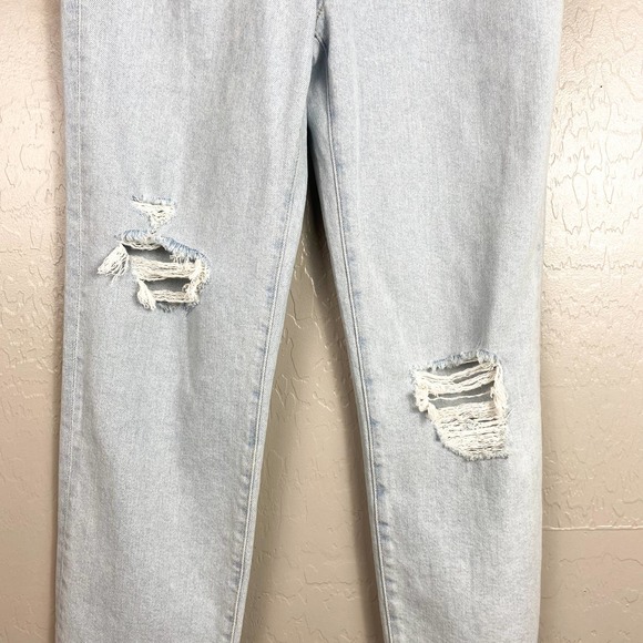 NWT Madewell The Mom Jean High Waist Ripped Distressed Raw Hem Jeans Size 27 - Picture 7 of 12